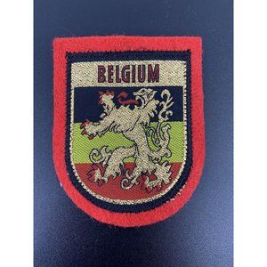 BELGIE-BELGIQUE  Belgium Felt Patch. 3” X 2.25" (M)